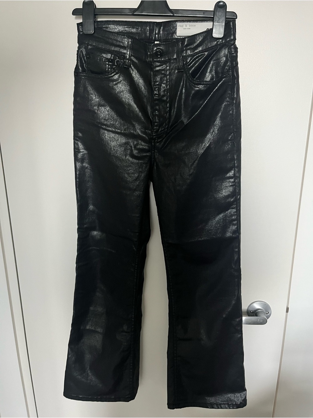 rag & bone Black Coated ankle Jeans